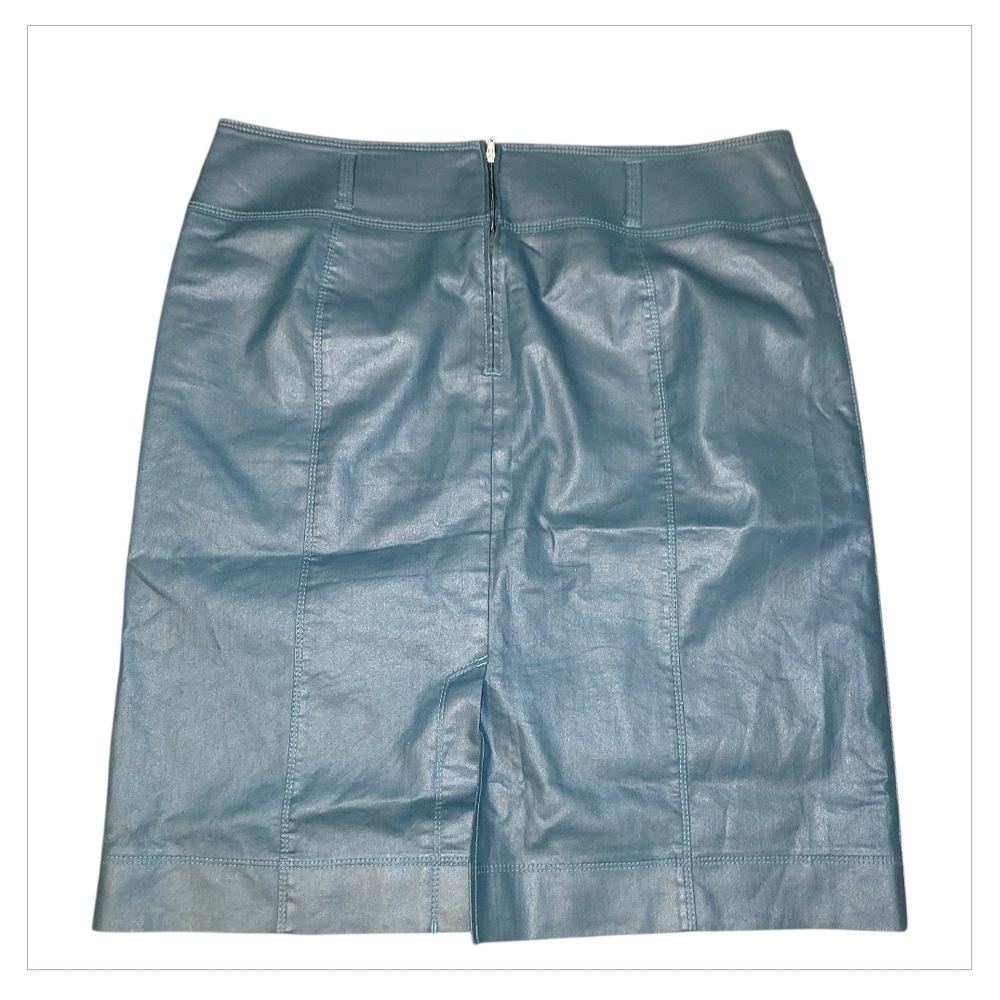 Gerry Weber Hunter Green Coated Skirt High Waist Midi Size 14 - Picture 3 of 7